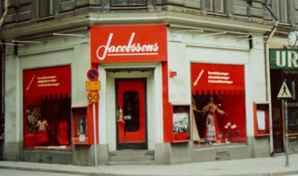 Jacobssons på Kungsgatan 53. Bild från 70-talet från Jacobssons egna arkiv.