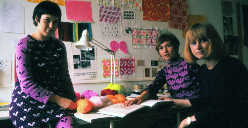 Den berömda trion bakom bildandet av Mah-Jong 1967: Helena Henschen, Veronica Nygren och Kristina Torsson