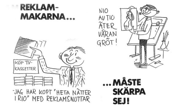 Från ICAs framtidsbok 1960: "Så handlar vi om 10 år". Illustration av Lars Ljungqvist.