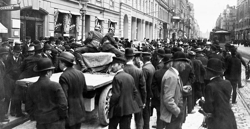 Storstrejken – fack och arbetsgivare i en första konflikt 1909