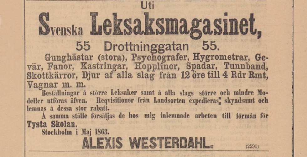 Julklappstips från 1861